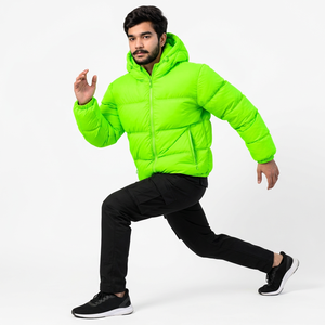Vestes matelassées en polyester personnalisées avec logos brodés pour les marques indépendantes de vêtements streetwear - Product Image 1