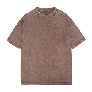 Camiseta Negra de Manga Corta para Hombre con Bolsillo en el Pecho, Corte Regular, Algodón Jersey, Cuello Redondo, Color Sólido - Product Image 4