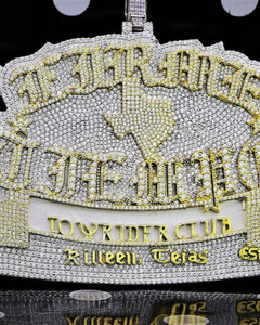 Pendentif personnalisé en moissanite VVS, initiales ou nom, style Iced Out, bicolore, bijoux hip-hop Bust Down, en argent 925 - Product Image 1