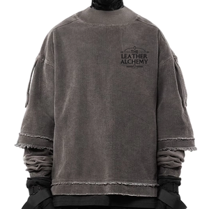 เสื้อยืดแขนยาวผู้ชายพรีเมียม ผ้าฝ้ายระบายอากาศได้ดี ทรงหลวม สวมใส่สบาย แฟชั่นสตรีทแวร์ ไลฟ์สไตล์ - Product Image 1
