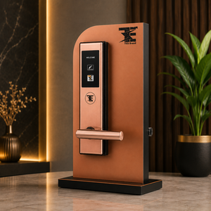 Serrure de porte intelligente en acier inoxydable Rose Gold TES 705SSB avec RFID et accès par clé mobile pour portes en bois - Product Image 2