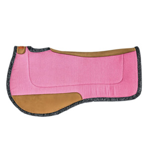 Almohadilla de sillín de fieltro occidental contorneada superior de lona de alta calidad, fieltro de lana de 15mm, forro de cuero fuerte, costura contorneada y en forma - Product Image 1