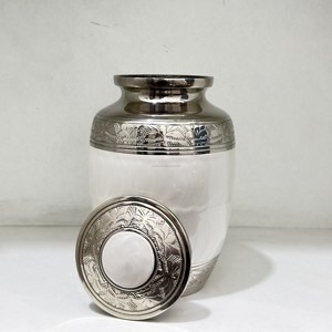 Urnas de cremación de aluminio grandes personalizadas de alta calidad para adultos para cenizas humanas, recuerdo conmemorativo de Metal, suministros funerarios, urnas - Product Image 6