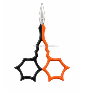 Ciseaux de broderie professionnels personnalisés pour couper les fils, en acier inoxydable poli, avec revêtement en titane et manche en alliage de zinc, pour tailleur - Product Image 4