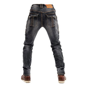 Pantalon de moto pour homme coupe-vent avec fermeture éclair, équipement de protection pour la conduite à moto, grande taille, jean moto – Vente en gros - Product Image 2