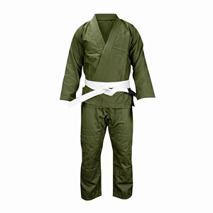 Kimono de Jiu-Jitsu Brésilien Vert Olive Personnalisé en Gros, Tissage Perlé, Ensemble Uniforme de BJJ, Fabricant d'Équipement d'Arts Martiaux en Gros - Product Image 1