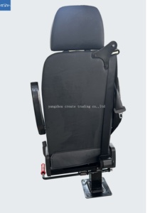 Siège de médecin <span class=keywords><strong>pivotant</strong></span> universel en PVC avec <span class=keywords><strong>ceinture</strong></span> de sécurité à trois points pliable et conception imperméable pour utilisation en fourgonnette et en ambulance - Product Image 5