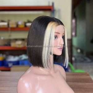 Perruques Bob Tendance 100% Cheveux Humains Vierges Vietnamiens Perruque Lace Front Sans Colle Dentelle HD Transparente Lisse et Soyeuse - Product Image 1