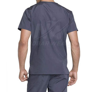 Modern Men <b>Scrub</b> <b>Top</b> Medical Uniform Shirt with Comfortable Fit for Hospital Doctors Nurses and Healthcare Workers - Product Image 3