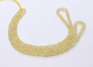 Perles Rondelles Facettées en Aigue-marine Jaune AAA 4-6,5 MM, Perles de Pierre Précieuse Aigue-marine Jaune, Perles Rondelles en Aigue-marine en Vrac de 19 Pouces - Product Image 4