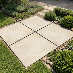 Dalles de pavage extérieures en porcelaine de 20 mm d'épaisseur Hazel Stone Crema R11, modernes, adhésives et robustes pour salles et centres commerciaux - Product Image 5