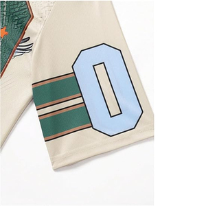 Camiseta de Fútbol Corta para Hombre y Mujer, Malla de Poliéster, Estilo Retro, Deportiva, Oversize, Corte Cuadrado, Top de Verano para Streetwear, Secado Rápido, Cuello en V - Product Image 4