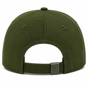 Casquette de baseball vert olive 6 panneaux réglable en sergé de coton et denim avec logo brodé unisexe décontractée la plus vendue avec fusion sans couture - Product Image 2