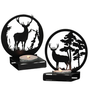Portavelas de Reno Metálico Vintage, Decoración para Árbol de Navidad, Hecho a Mano, Ecológico, Duradero, Acabado Plateado, Tamaño Personalizable - Product Image 5