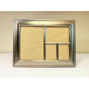 Highest Quality Metal Rectangle Photo <b>Frame</b> With Beaded Edge Horizontal Multi-Opening Design - Product Image 5