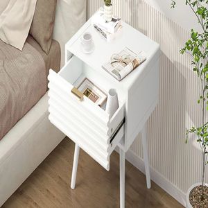 โต๊ะข้างเตียงไม้ 1 ลิ้นชัก สำหรับห้องนั่งเล่นและห้องนอน - Product Image 5