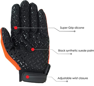 ถุงมือทำงานนิรภัยสำหรับผู้ชาย MOREOK รุ่น Heavy Duty  ข้อมือเสริมความแข็งแรง ระดับการป้องกันแรงกระแทก 2  น้ำหนัก 12 ออนซ์  ใช้งานได้หลากหลาย  จับกระชับมือ  ทำจากหนังแพะ - Product Image 2