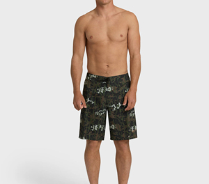 Premium Custom Solid Front Logo Casual Surf Trunks <b>Men's</b> Mid Waist Quick Dry Board <b>Shorts</b> with Drawstring Closure - Product Image 1