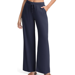 2026 New Women <b>Trousers</b> Loose Fit OEM Service Wholesale Price Customized Plazo Pants for Women's - Product Image 1