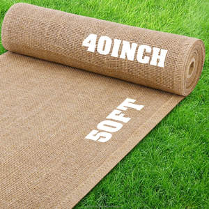 Tissu en toile de jute 100% naturel, écologique, durable, biodégradable, largeur 40 pouces x 50 pieds, rouleau de toile de jute de 9 oz fabriqué au Bangladesh - Product Image 1