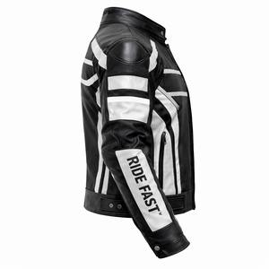 Blouson de moto d'aventure en cuir de vachette robuste, équipement de motard, double couture, fabricant exportateur de qualité supérieure - Product Image 4