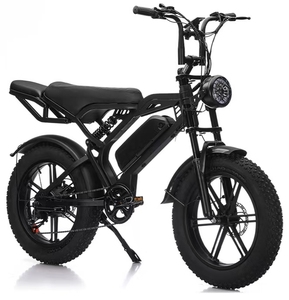 Vélo électrique rétro style neige avec pneus larges 20*4 pouces, batterie lithium 48V 10Ah, double suspension, freins à disque doubles - Product Image 5