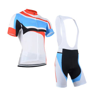 Tenue de cyclisme en gros pour compétition d'équipe – Kit de cyclisme en tissu extensible, maillot et short ajustés avec fermeture éclair - Product Image 1
