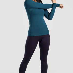 Camiseta de Compresión Personalizada para Mujer, Talla Grande, Corte Holgado, Ropa Deportiva para Gimnasio y Running, Secado Rápido, Ligera, Verano, Poliéster/Algodón - Product Image 3