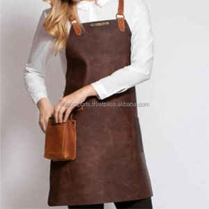 Custom Wholesale New Design Cheap Price 100% Genuine Leather <b>Kitchen</b> Cooking Waterproof <b>Apron</b> And Other Usage <b>Apron</b> - Product Image 3