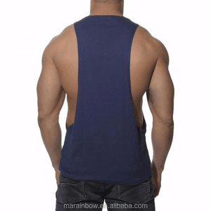 Débardeur Homme Bleu Marine 100% Coton Respirant Écologique Col Rond Sans Manches Tricoté Uni Décontracté Style Musculation - Product Image 2