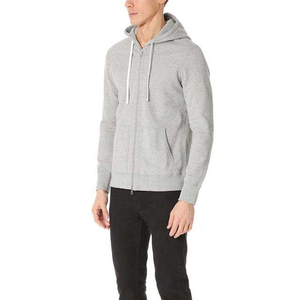 Sweat à capuche zippé pour homme de haute qualité, en coton mélangé, sur mesure, OEM, dernière tendance, streetwear, vente en gros - Product Image 2