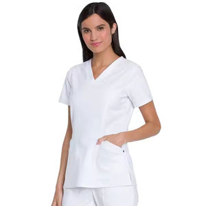 Mejor diseño 2025 Mujeres Sólido Grande Manga corta Enfermeras Cuidado DE LA SALUD Ropa DE TRABAJO Uniformes de hospital Túnicas 2023 Ropa de hospital - Product Image 2