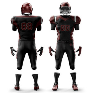 Polyester Uniform Set Stretchable Solid Color Custom Size Short Sleeve American Football Sets Uniform <b>Compression</b> Breathable - Product Image 4