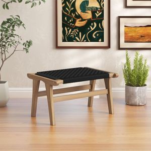 Poggiapiedi in Legno per Soggiorno, Eleganti Sgabelli e Pouf per Comfort e Stile - Product Image 2