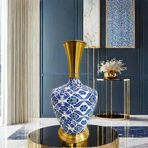 แจกันเซรามิกสุดสร้างสรรค์สไตล์ยุโรปทันสมัยการตกแต่งเครื่องเคลือบทรงกลมแบบเรียบง่ายการจัดดอกไม้แห้งเครื่องประดับห้องนั่งเล่น - Product Image 6