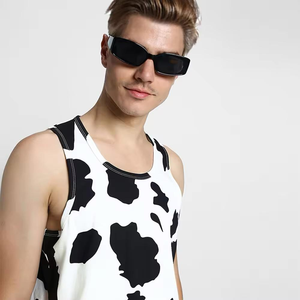 Camiseta sin mangas para hombre, informal, de verano, para gimnasio, con cuello en V, transpirable, de punto, 100% algodón, material suave. - Product Image 5