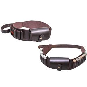 Ceinture bandolier en cuir de vachette avec boucle à munitions robuste - Product Image 1