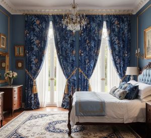 Premium The Cantonese Garden Dense Floral <b>Curtain</b> Panel 70% <b>Light</b> Blocking Luxury Window Drapes Decorative Privacy <b>Curtains</b> - Product Image 1