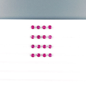 Rubis de Birmanie naturels non traités, ronds calibrés de 2 mm, pierres précieuses de rubis naturelles facettées pour la fabrication de bijoux, prêtes à l'emploi - Product Image 4