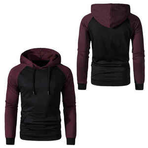 Sweat-shirt à capuche color block pour homme, tricoté, manches régulières, style automne - Product Image 3