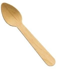 Wholesale Sustainable Birchwood Dessert Spoons 155mm Eco Friendly Disposable Birchwood Cutlery Hotel and Cafe Bar Ice Cream Use - Product Image 1