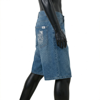 Shorts en jean pour homme Kent Trading Company, coupe large, style vintage délavé, respirant, streetwear décontracté, taille mi-haute, 100 % coton