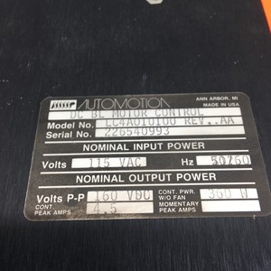 AUTOMOTION LC4A010100 DC BL MOTOR CONTROL 115 VAC - อุปกรณ์และอะไหล่เซมิคอนดักเตอร์ระดับโลกที่เชื่อถือได้ - Product Image 6