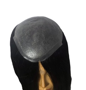 Topper de cheveux humains brésiliens Remy brun clair pour femmes, haute densité 150%, sans nœuds, 20 pouces, longueur moyenne, sans colle pour la base - Product Image 2
