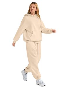 Ensemble de survêtement oversize pour femmes, 2 pièces, sweat à capuche et pantalon de jogging ample, vente en gros OEM - Product Image 6
