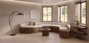 VIQ Contemporary Minimalist Corner Bench Custom Fabric <b>upholstery</b> (custom) Residential/Commercial General Use - Product Image 4