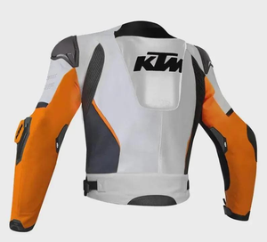 Blouson de course MotoCP en cuir de vachette pour homme – Équipement de vitesse et de piste haut de gamme sur mesure, certifié CE Niveau 2 - Product Image 2