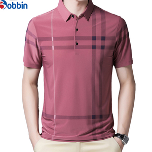 Colección de Verano, Nueva Camiseta Polo Moderna para Hombre, Camiseta Polo de Negocios, Manga Corta a Rayas, Informal para el Trabajo, con Estampado Sólido - Product Image 3