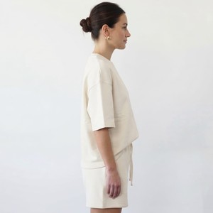 Wholesale Custom Women's Summer 2 Piece <b>Set</b> with Above Knee Shorts and Crop Top Cotton Mesh Lace <b>Twin</b> <b>Set</b> - Product Image 6