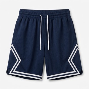 Shorts de basket-ball blancs pour hommes de qualité supérieure, avec bande latérale rouge, cordon de serrage, respirants, style sportif, Bermuda - Product Image 4